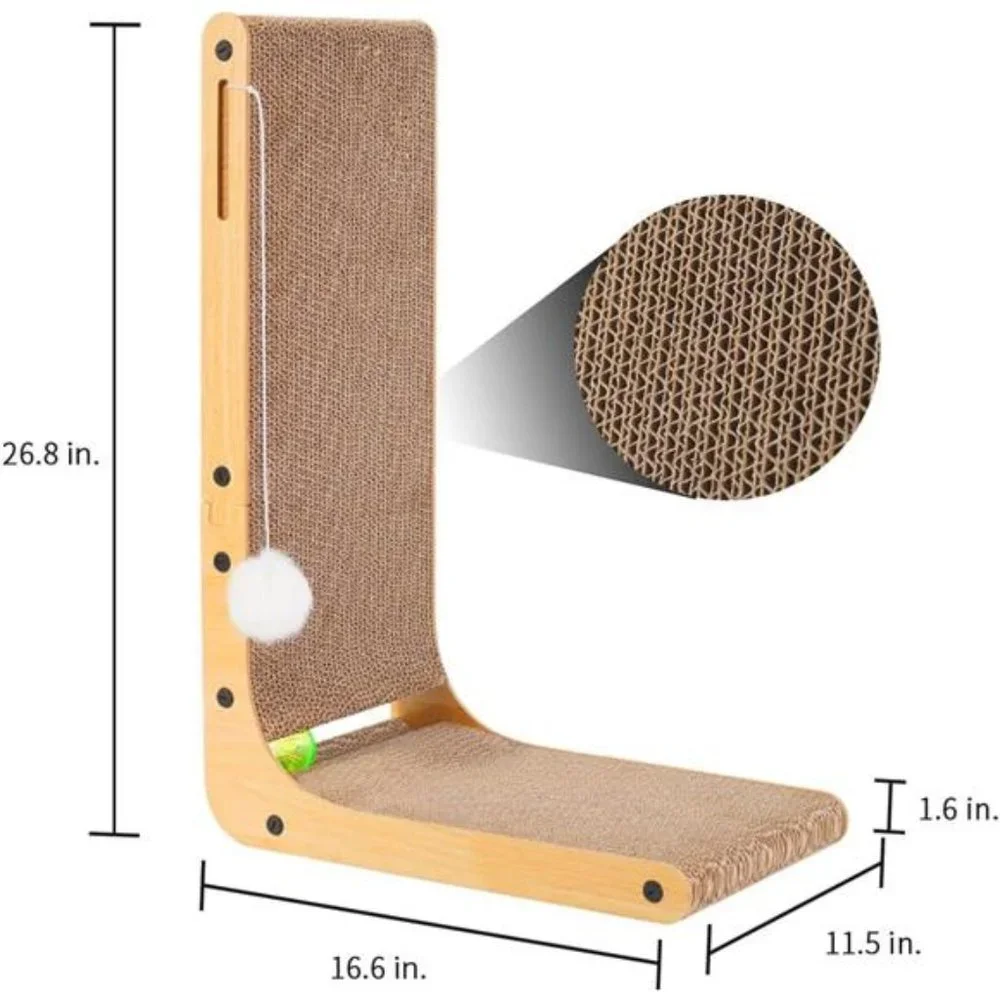 Large L Shape Cat Scratchers Cardboard, Protecting Furniture Cat Scratch Pad